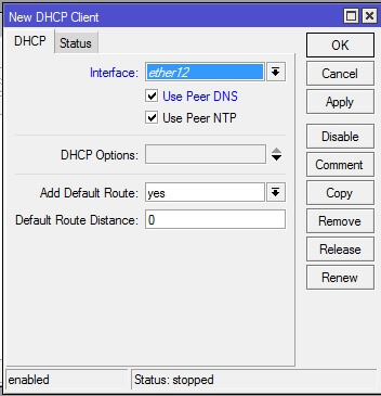آموزش DHCP کلاینت در میکروتیک